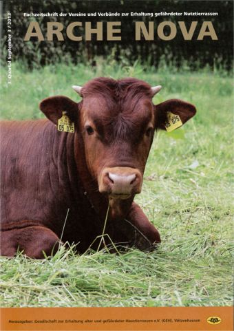 Titelbild:�Bullenkalb der Kuh Kora - Bundessiegerin der Bundesschau Rotes H�henvieh, Z�chter Erich Koch, Foto: Juschkat